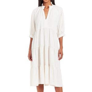 Saffron Midi Dress - Ivory